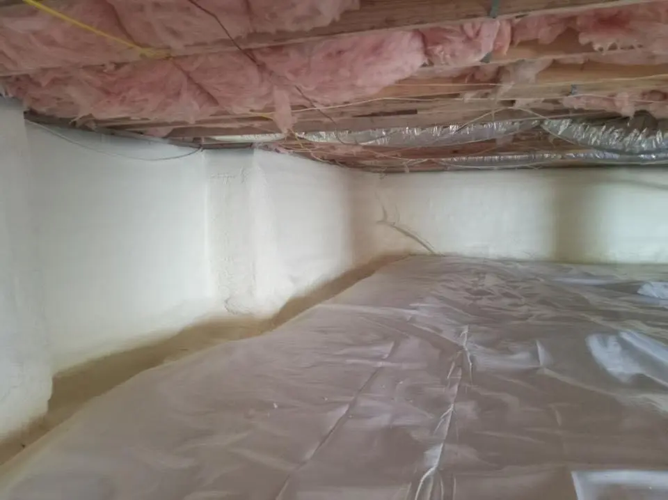 Crawl space encapsulation with closed-cell spray foam for Attic Insulation in St. Louis